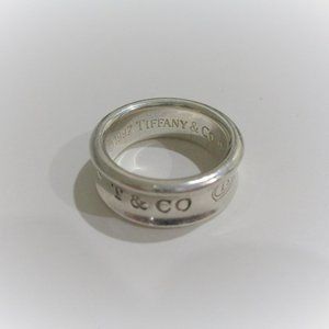 Tiffany & Co. Ring 6mm Wide-Band Sterling Silver 925 Size 5-1/2 T & Co. 1837